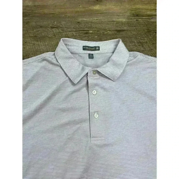 Peter Millar Summer Comfort Pink White Striped Men's XXL Polo Short Sleeve Golf - Picture 3 of 11